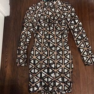 Gold and black Sequin dress